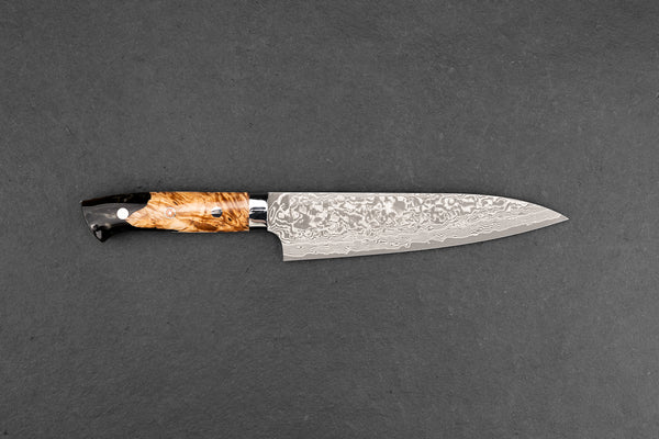 Cuchillo Japones Takeshi Saji Bunka Iron Wood Nickel Damascus HA-4106 17cm  – Comprar online