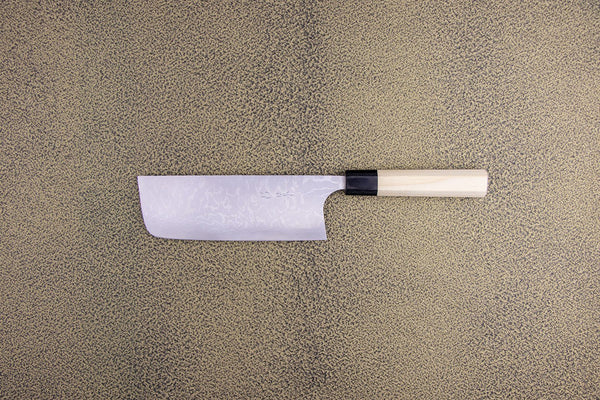 Mutsumi Hinoura Ajikataya Shirogami Kurouchi Nakiri 165mm