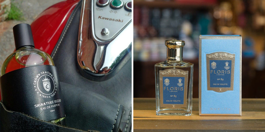 Left: Crown Shaving Eau de Parfum  - Right: Floris No. 89