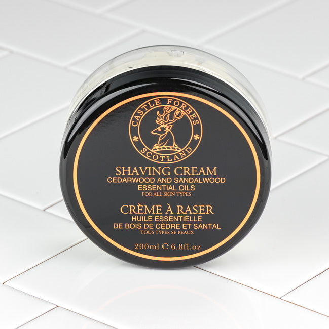 Castle Forbes Cedar and Sandalwood Essential Oil Shaving Cream 200ml from  Castle Forbes