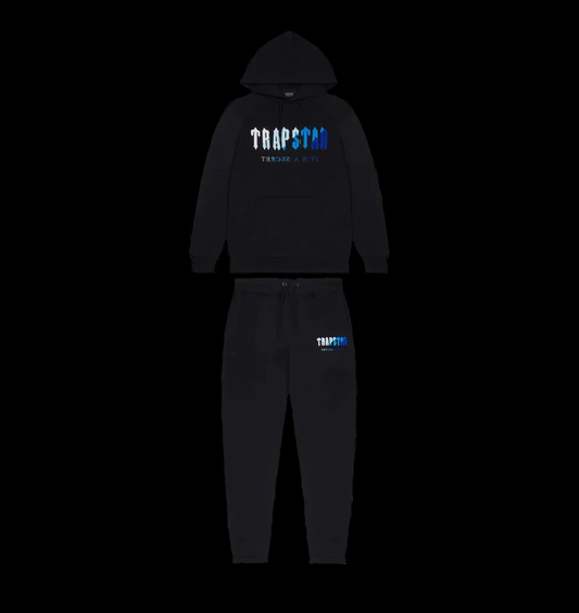 TRAPSTAR SHOOTERS HOODIE TRACKSUIT - BLACK/LIME