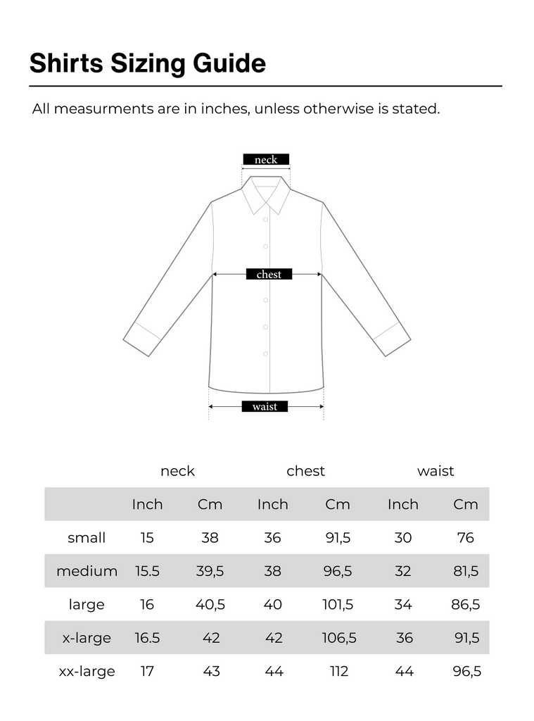 shirts-size-chart