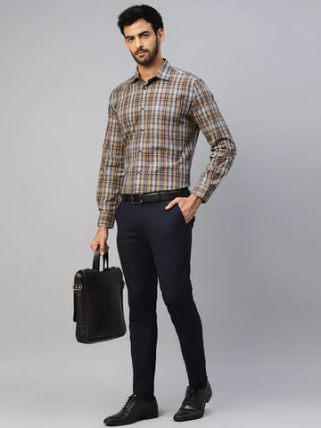 Men's Multi-colored Checks Slim Fit Shirt