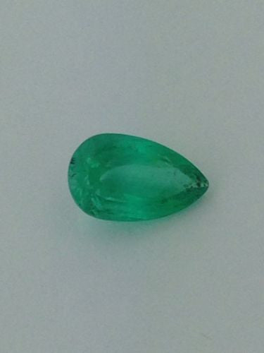 3.42ct Natural Columbian Teardrop Cut Emerald 12mm x 8mm