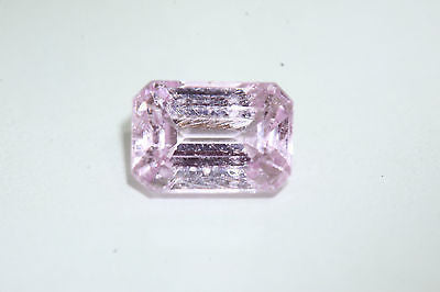 2.42ct Pink Emerald Cut Sapphire - Rare 8mm x 5.7mm