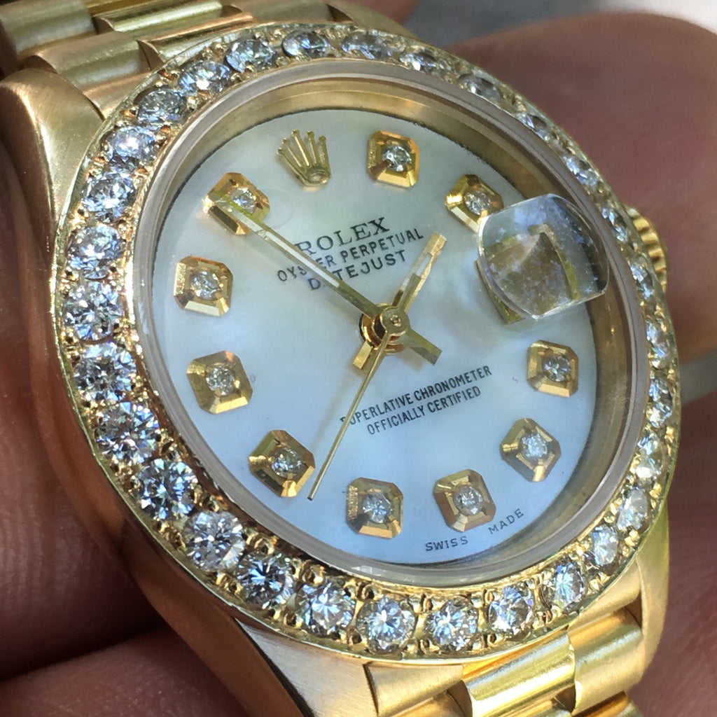 rolex gold diamond bezel