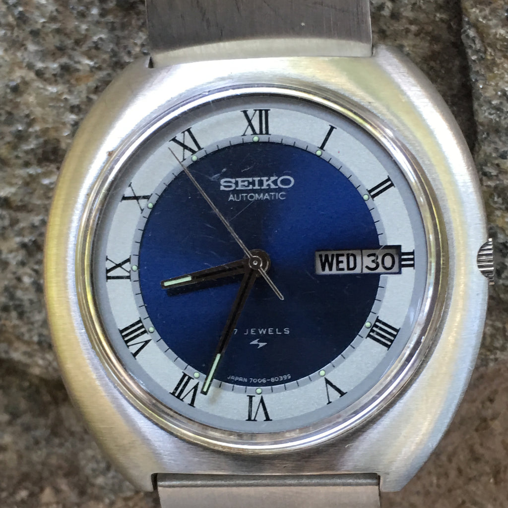 Seiko Vintage Automatic Day Date Watch Stainless Steel Original 7006-8 –  Anaheim Jewelry