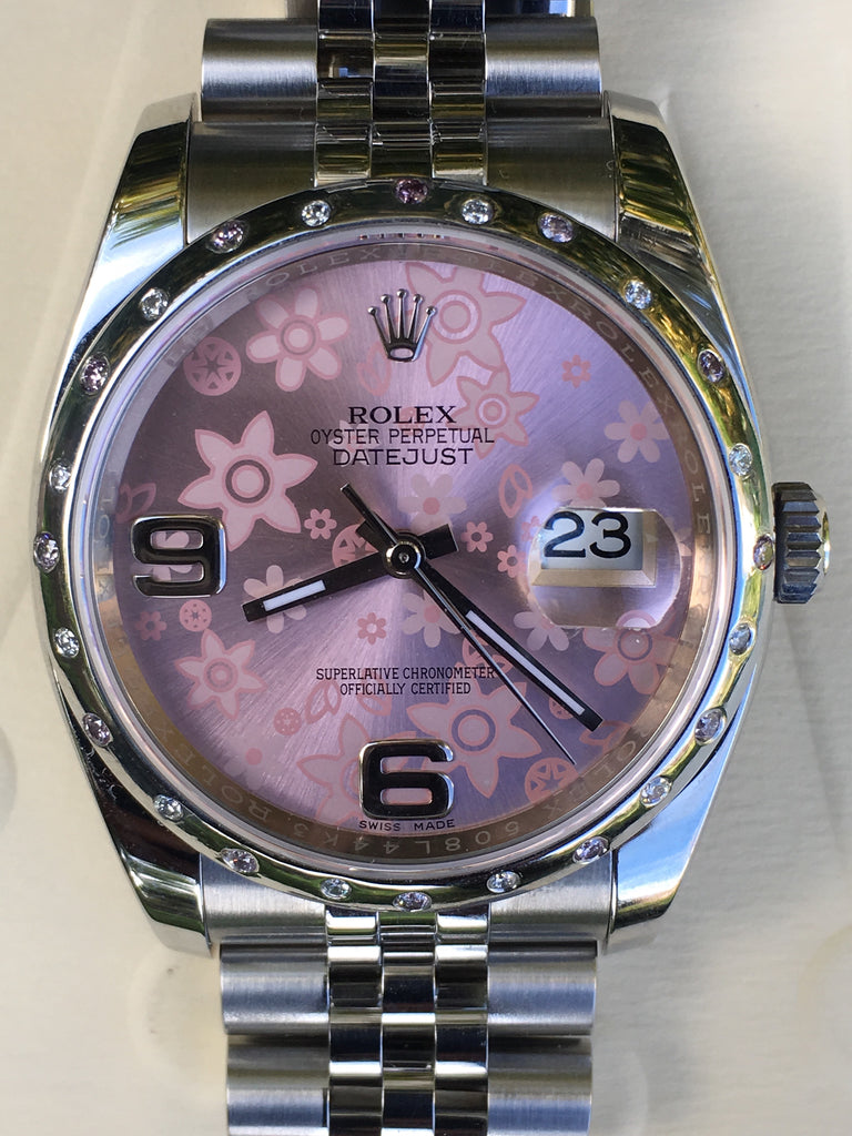 rolex pink floral