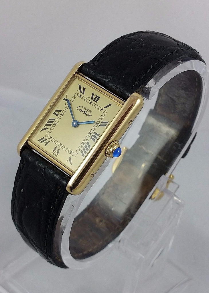 cartier sterling silver watch