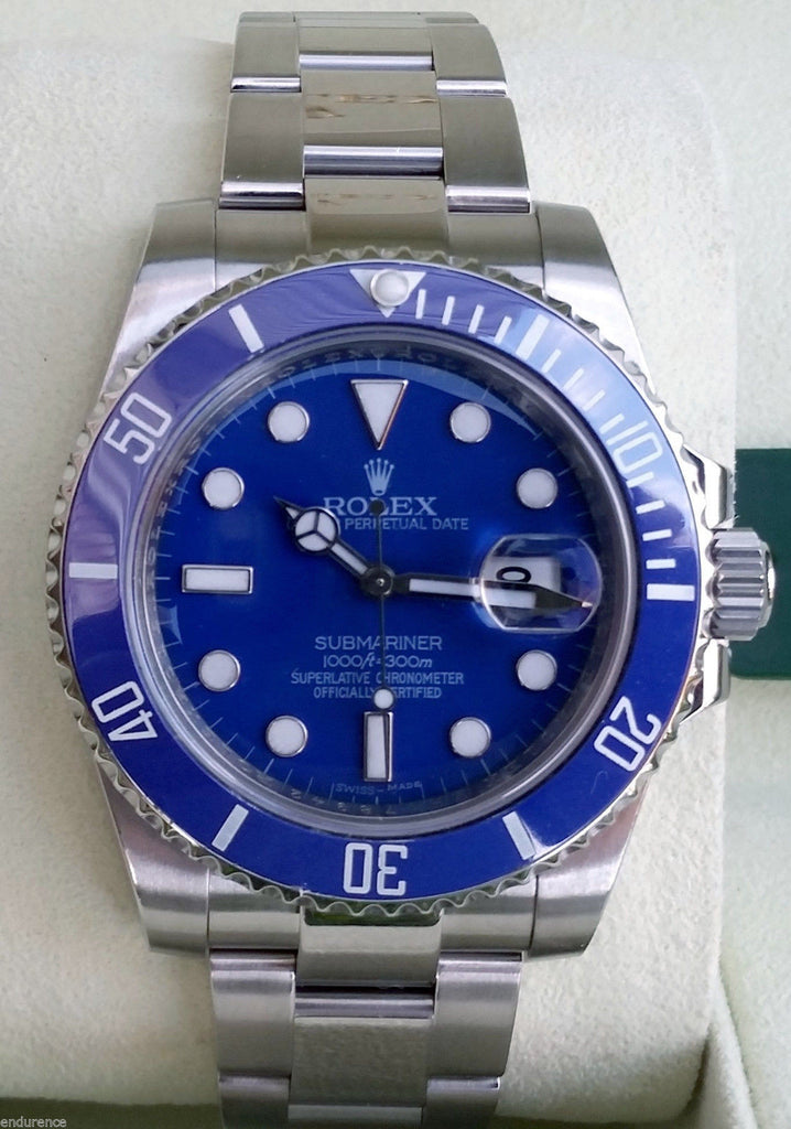 blue submariner stainless steel