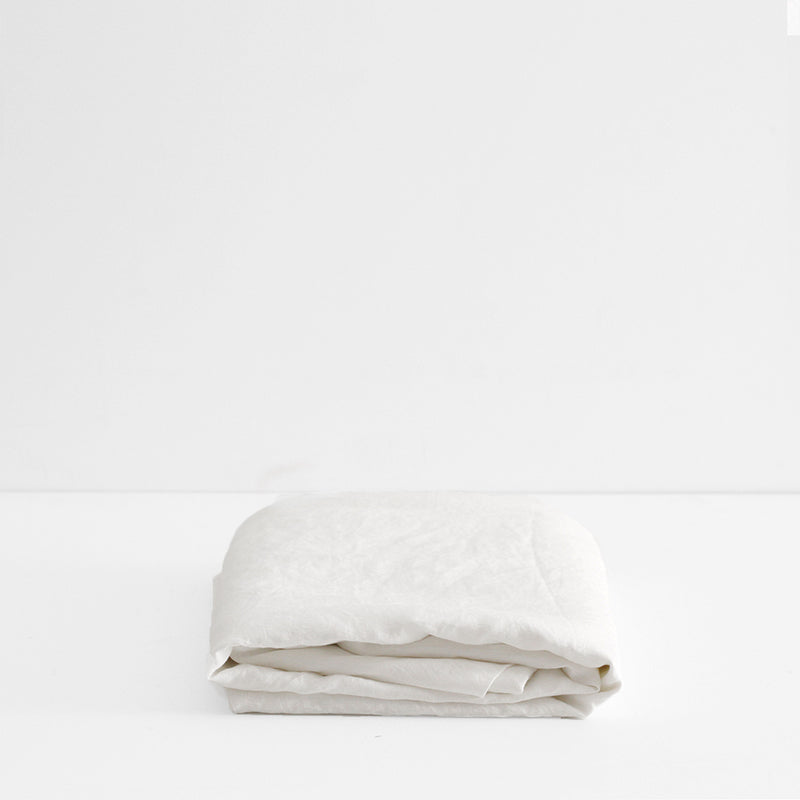 A&C Flax Linen Flat Sheet - Ivory