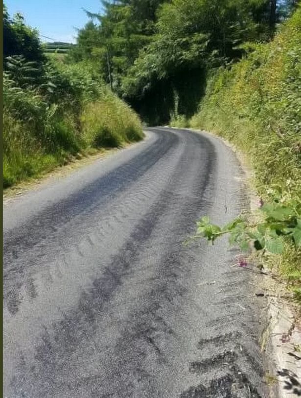 Melted Tarmac Road