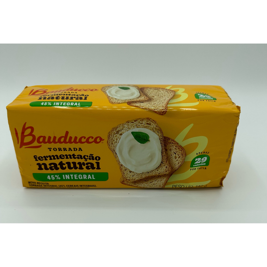 Torrada Fermentação Natural 45% Integral Bauducco Pacote 142g