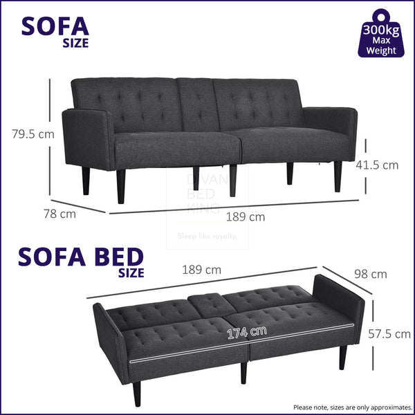 Volkan Sofa Bed Dimensions