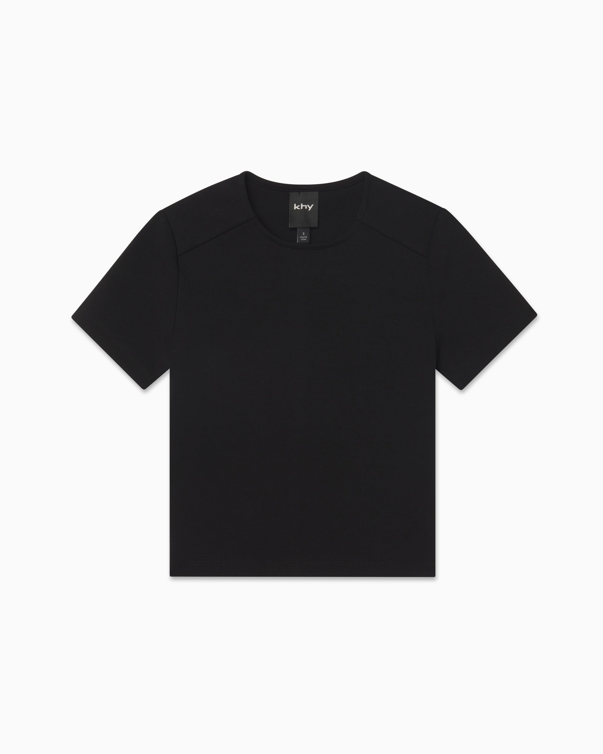 Seamed Baby Tee | Black – Khy