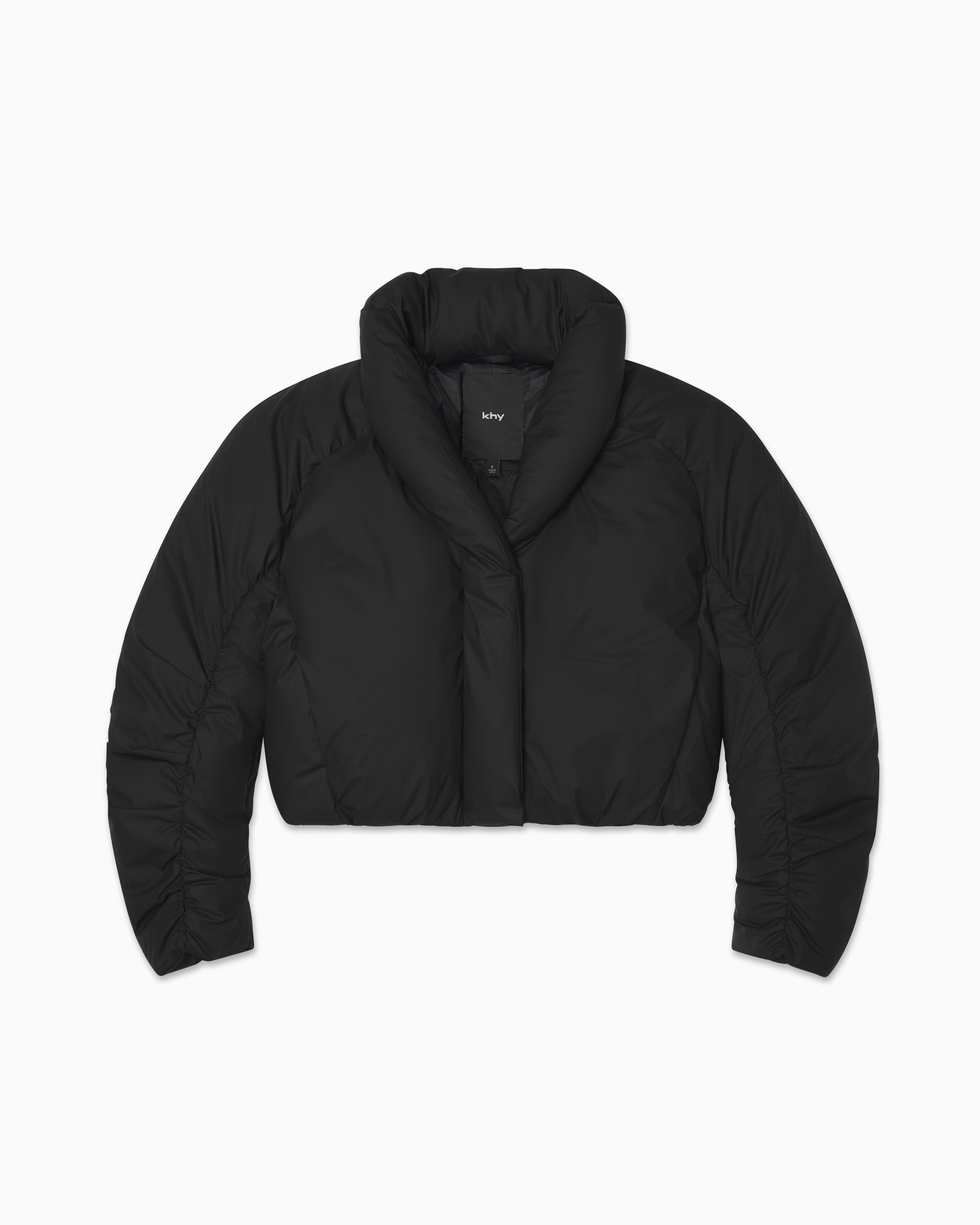 Cropped Puffer Jacket | Black – Khy