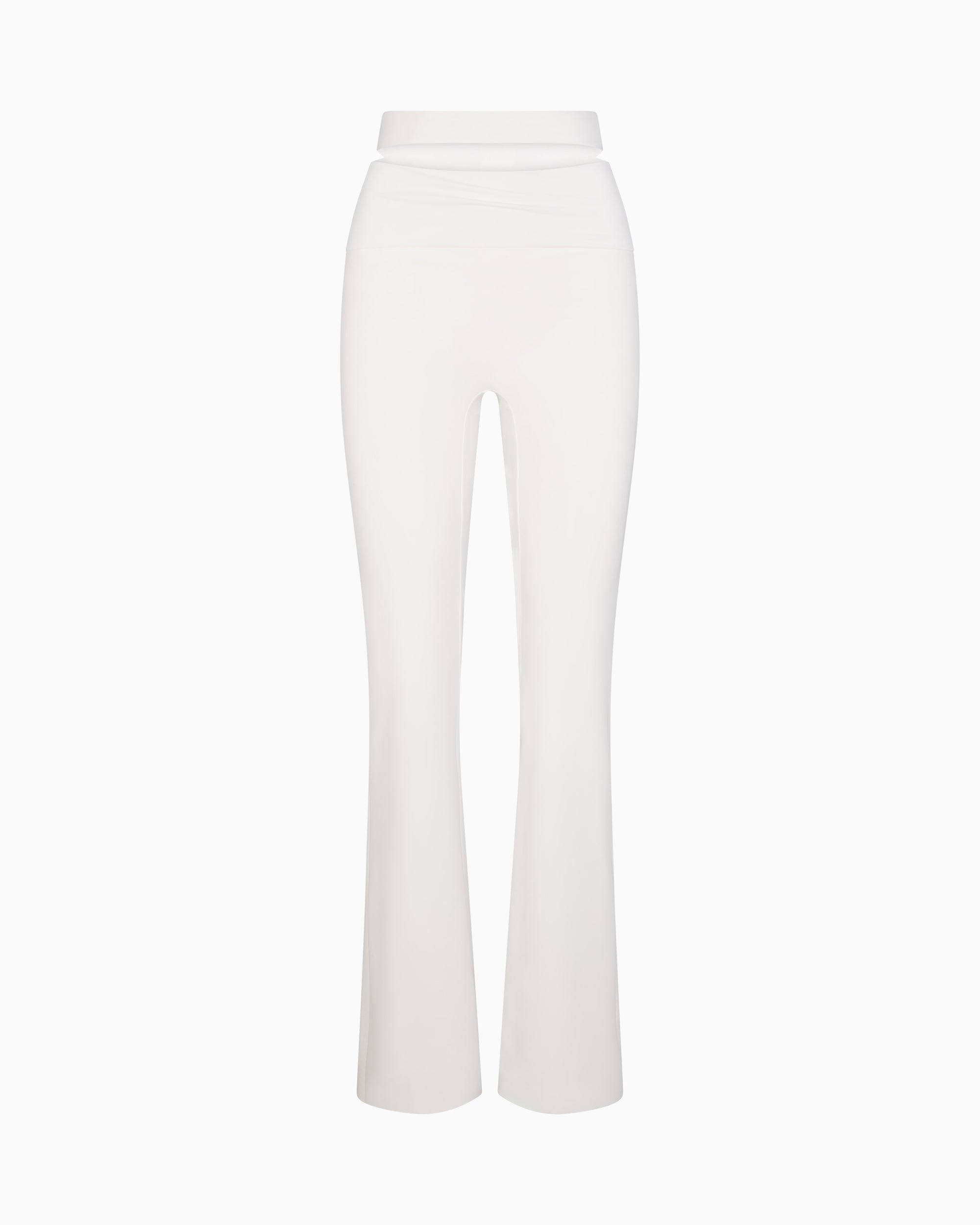 Sleek Stretch Cutout Foldover Pants | Bright White – Khy