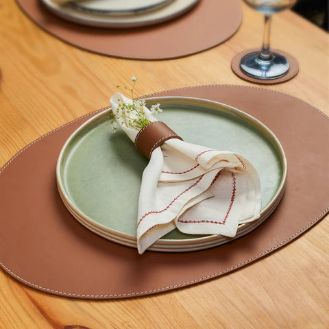 leather table placemats vegan