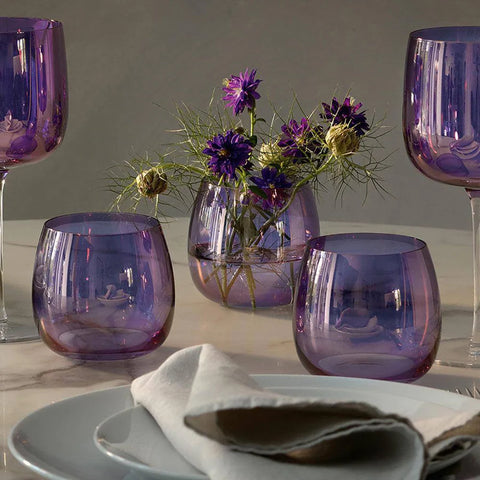 colored crystal glasses tumblers