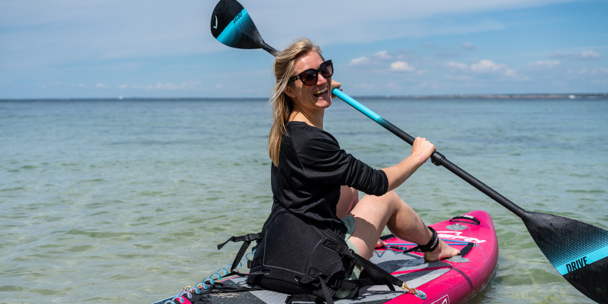 kayak in the sea