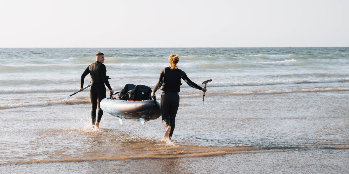 Inflatable Kayak In Water