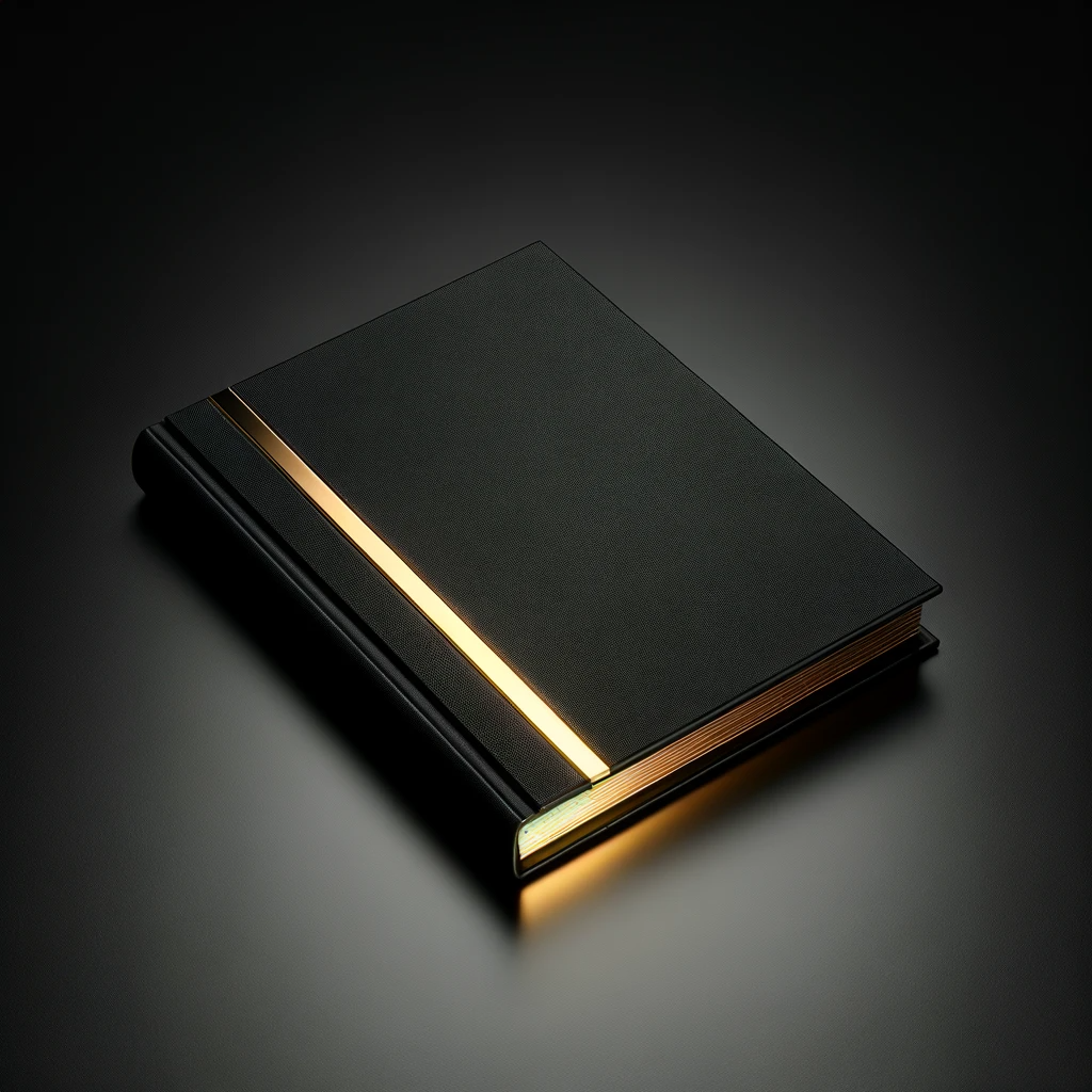 ASiddhi black and gold hardback book on black background