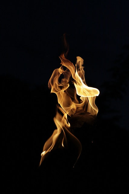 Siddhi flame gold with black background