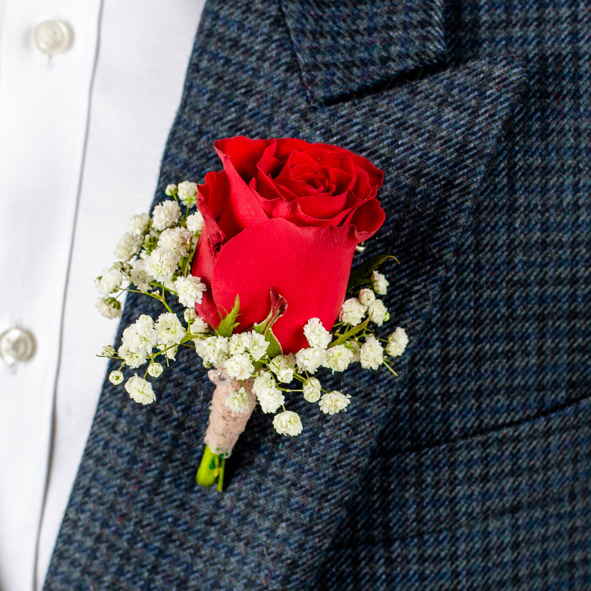 DIY Red Rose Bouquet and Boutonniere - DiBella Flowers & Gifts