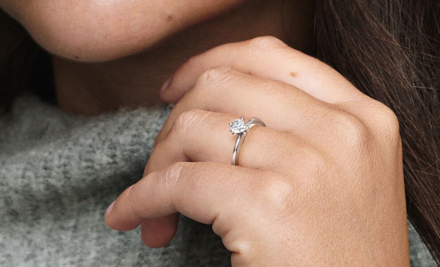 Shop Clear Tilted Heart Solitaire Ring | Pandora