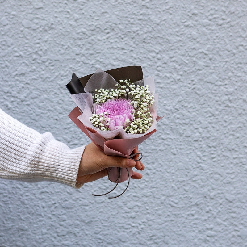 Roxy Pink Mum Baby S Breath Mini Bouquet Bloomthis Flowers Online