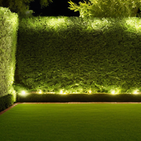 garden hedges lighting