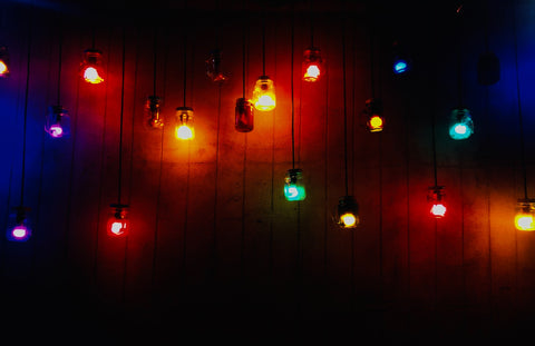 LED lights in jars