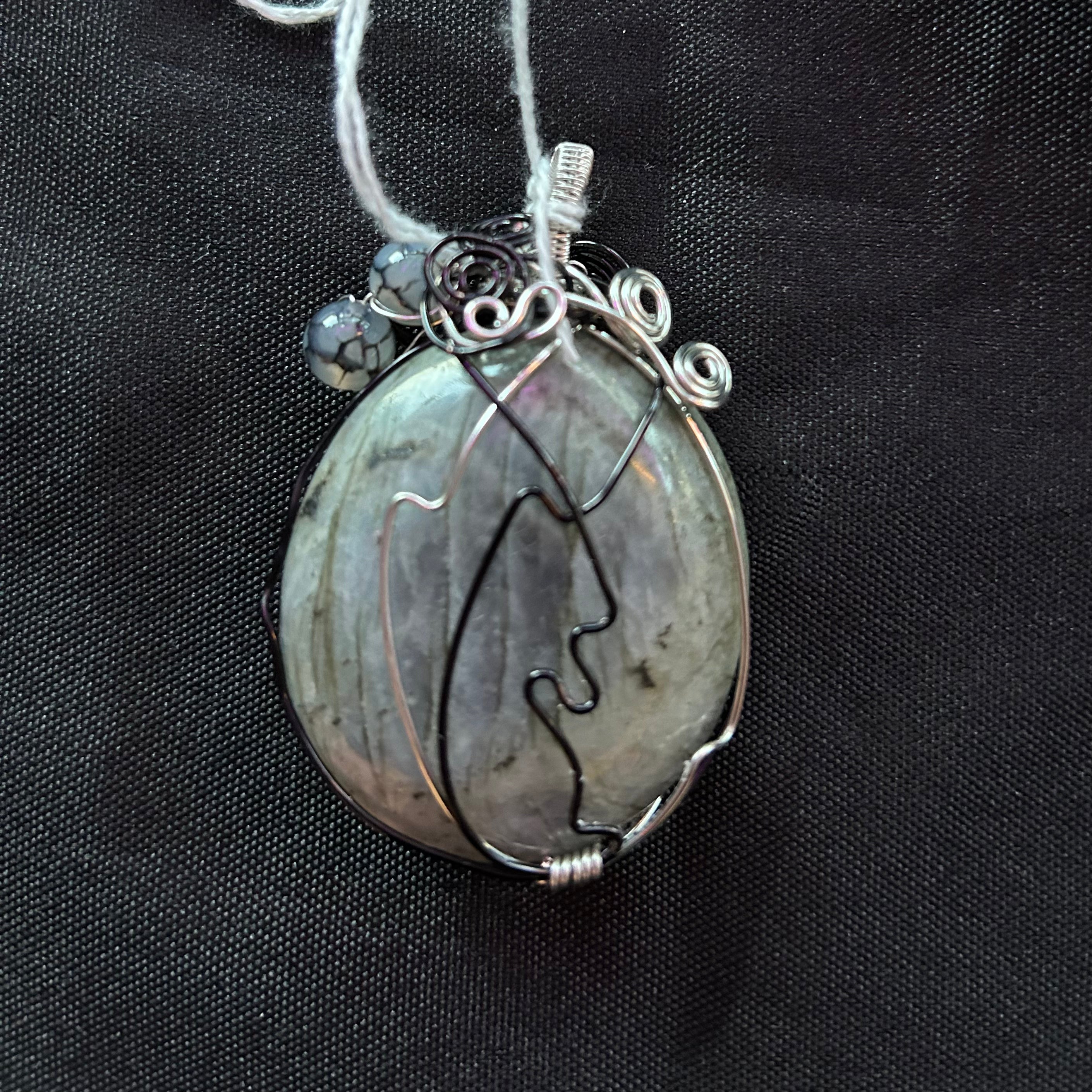 Wire Wrapped Labradorite Pendant