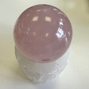 Rose Quartz Sphere - Honey Wall Holistic