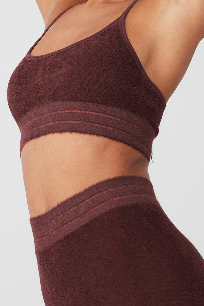 Seamless Luxe Terry High-Waist Cuddle Legging - Cherry Cola