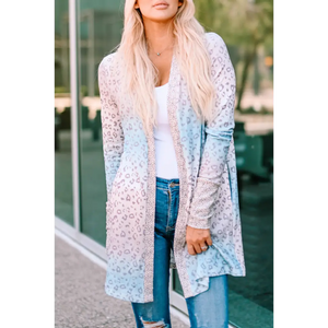 Leopard Gradient Open Cardigan - Chic Style - TTsPlace14