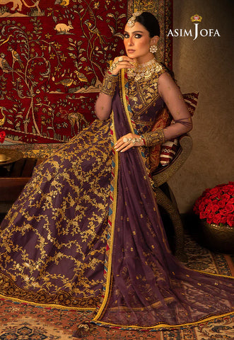 Asim Jofa Velvet Festive 23 Deep Purple