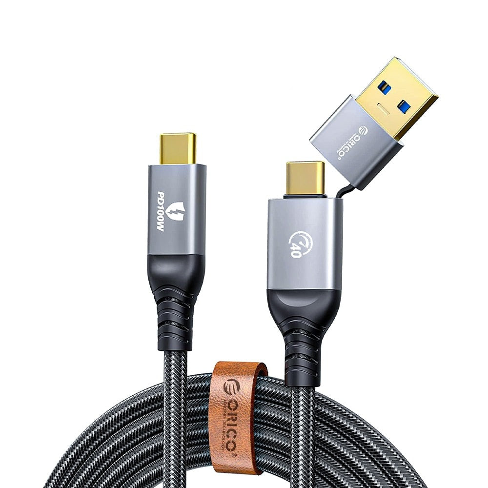 2 in 1 USB C Cable Fast Charger Cord