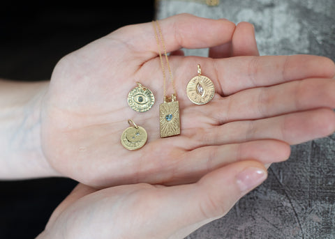 Gold Pendants IN 9ct Gold By Amulette Jewellery
