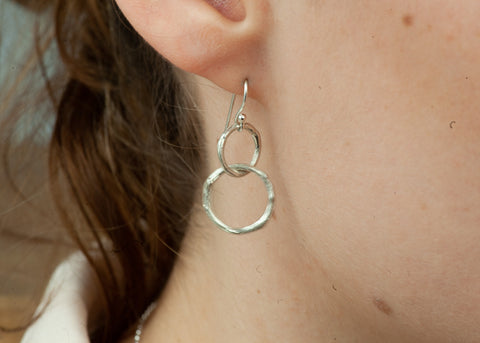 Silver Circle Earrings 925 Silver