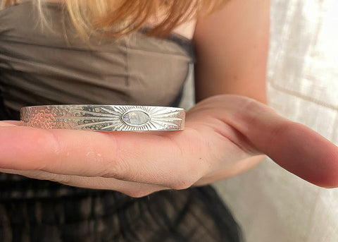 Unusual Silver Cuff Bangles