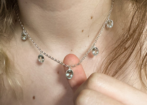 Sparkling silver necklaces