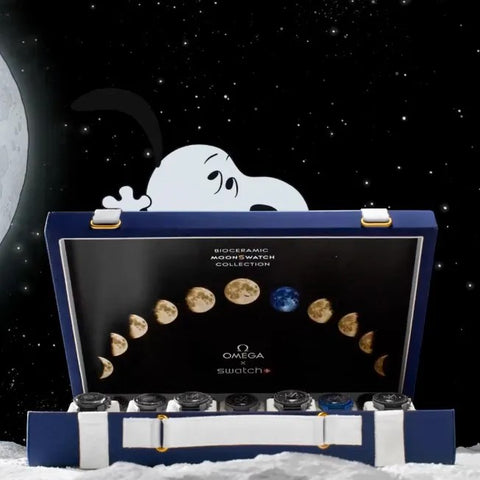 Snoopy Moonswatch closing lid