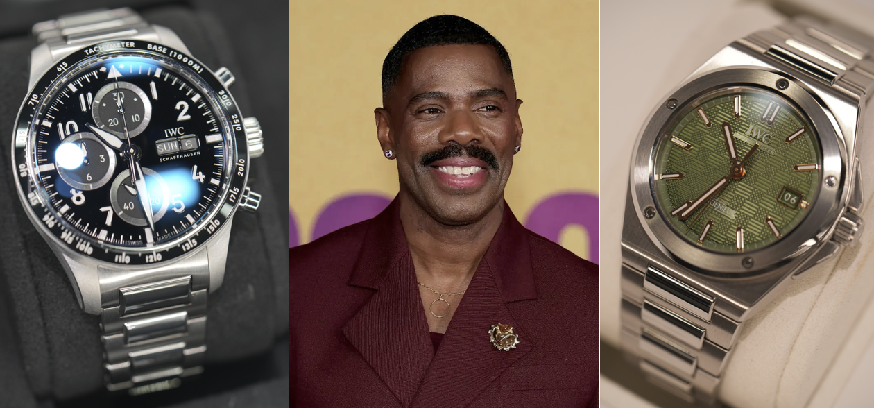 Colman Domingo with IWC chronograph and Ingenieur watches ahead of potential MET Gala 2025 appearance