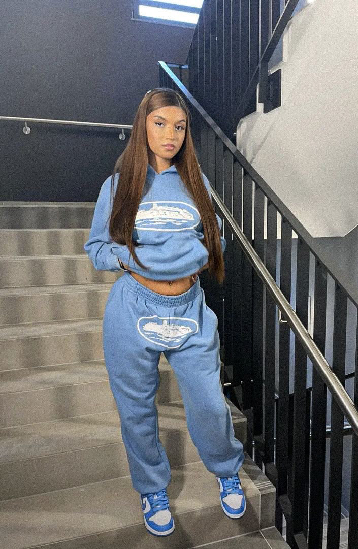 Corteiz 5 Starz Baby Blue Tracksuit – SNW