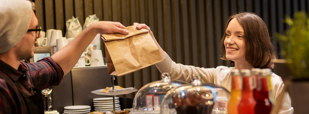 SMALL BUSINESSES PURCHASING BROWN PAPER BAGS
