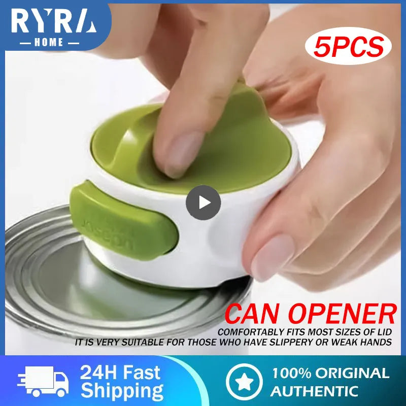 1~5PCS Portable Manual Can Opener Beer Can-Do Compact Mini Can Opener Kitchen Gadgets Tool Easy Twist Release Safety Open Jar