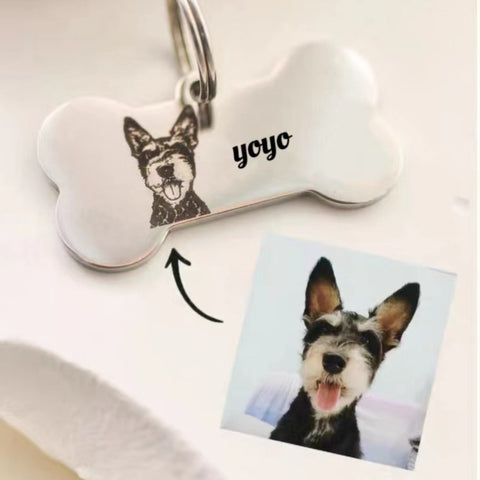 bone shaped dog tag