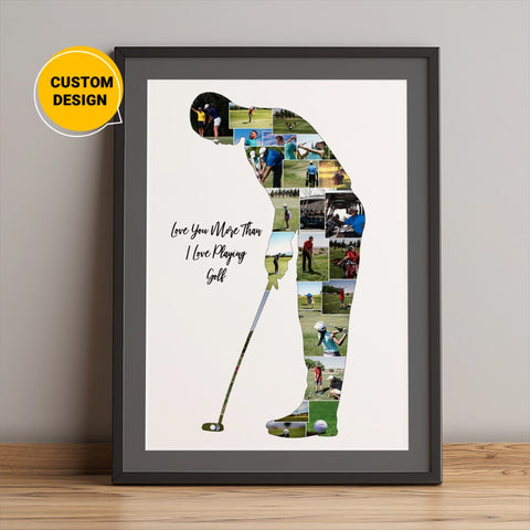 Personalized Golf Photo Collage Gift
