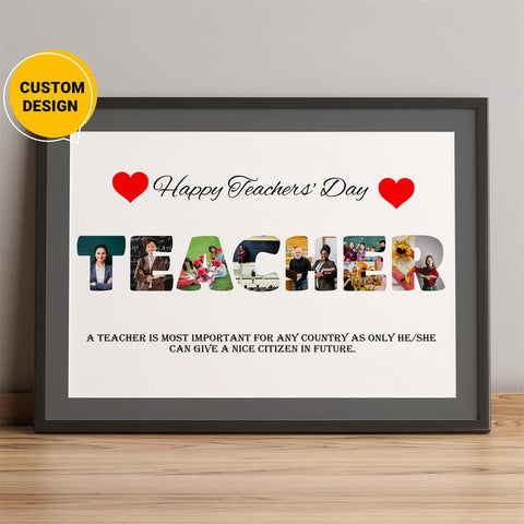 Custom Photo Collage Gift For Teachers